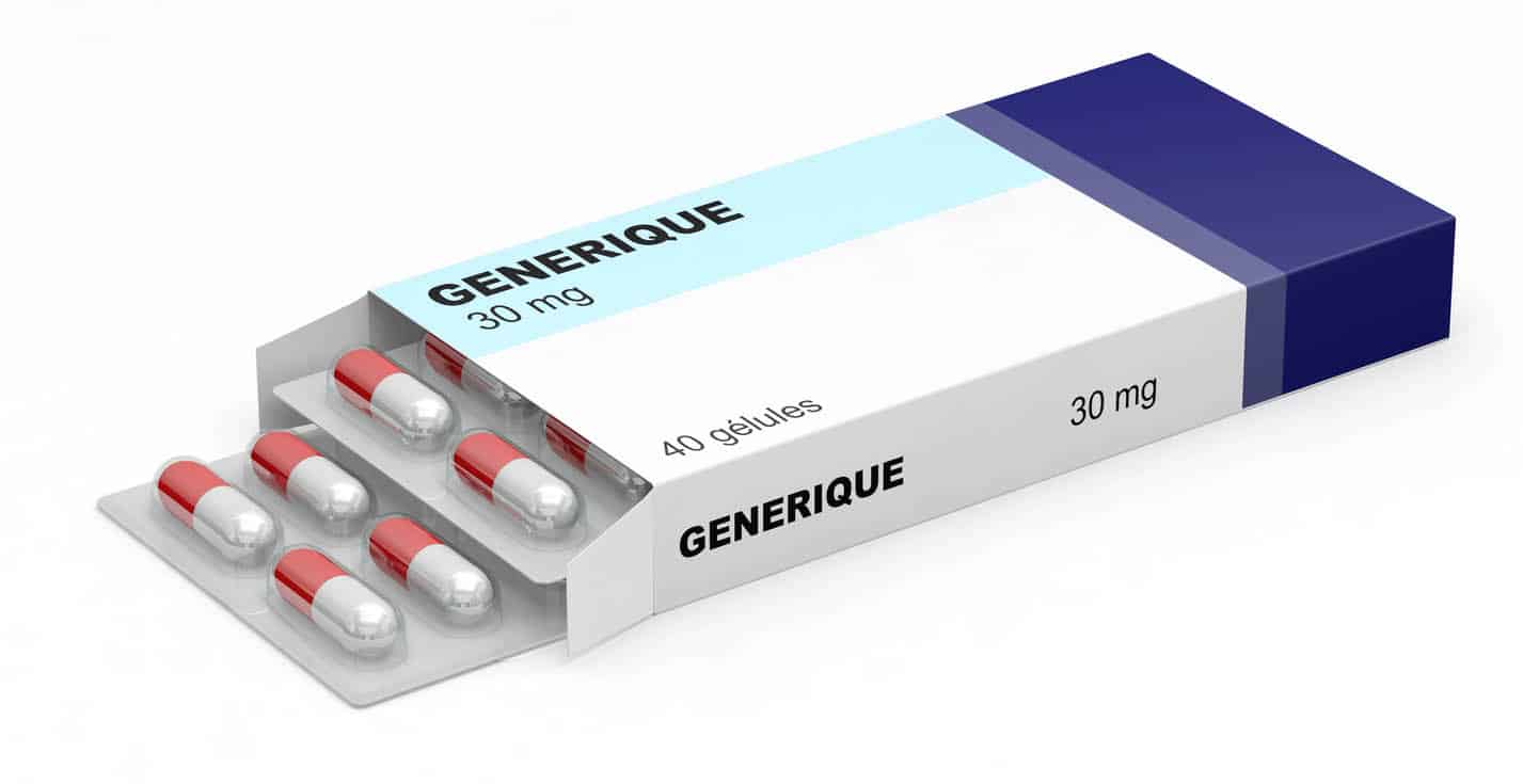 Boîte de médicaments génériques