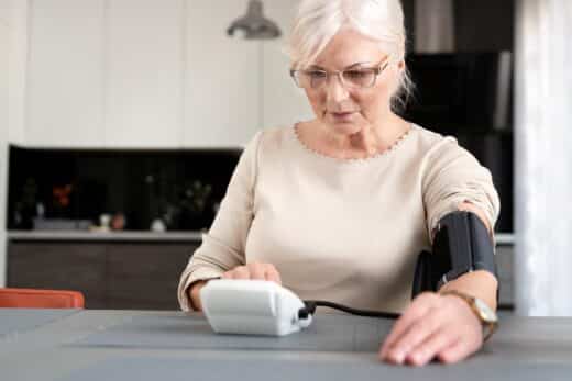 femme senior qui prend ses médicaments