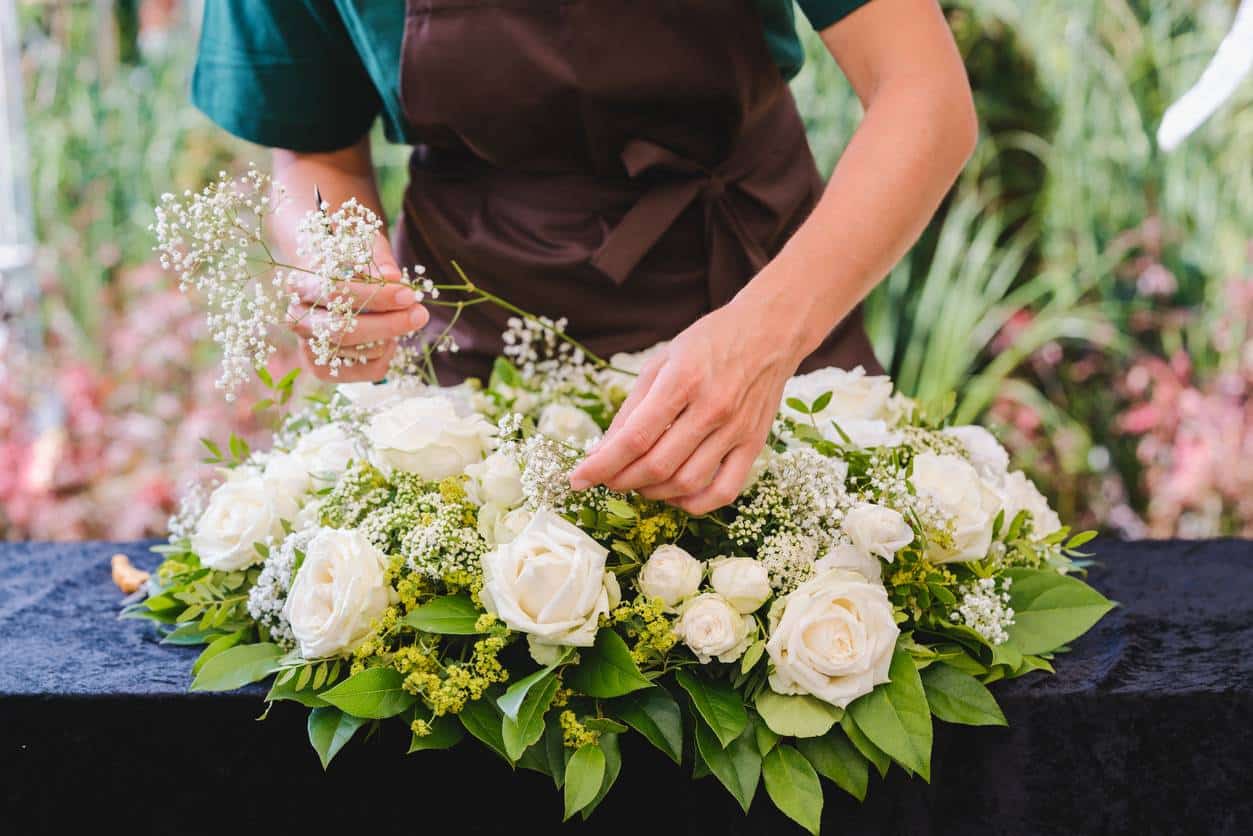 fleurs pour enterrement