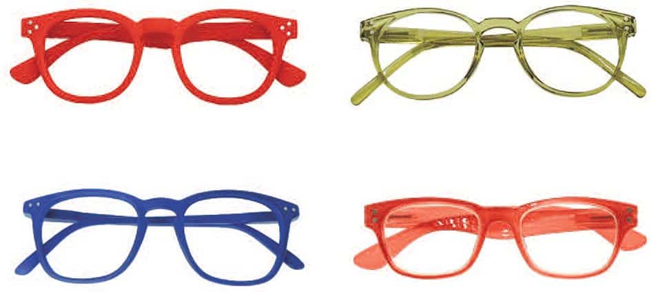 4 Modeles De Montures Lunettes Seniors Colorees